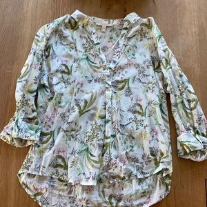 Espirit green floral tunic